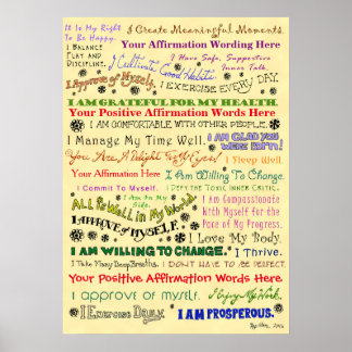 Customize this Organic Affirmation Poster
