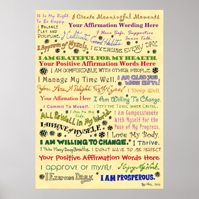 Customize this Organic Affirmation Poster (Front)