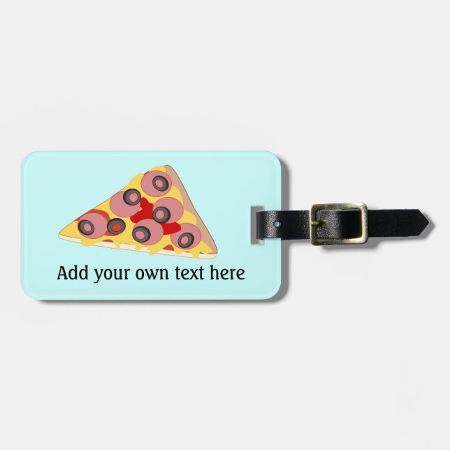 Customize this Pizza Slice graphic Luggage Tag (Front Horizontal)