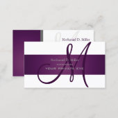 Customize this Plum Monogram/DIY background color Business Card (Front/Back)