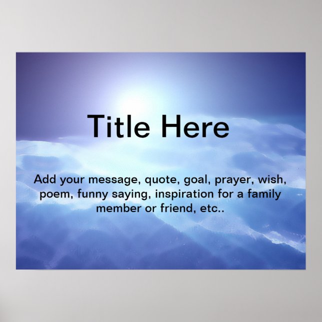 Customize this Poster (Front)