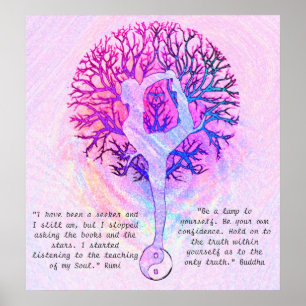 Customize this Poster - Pink Yoga Yin Yang