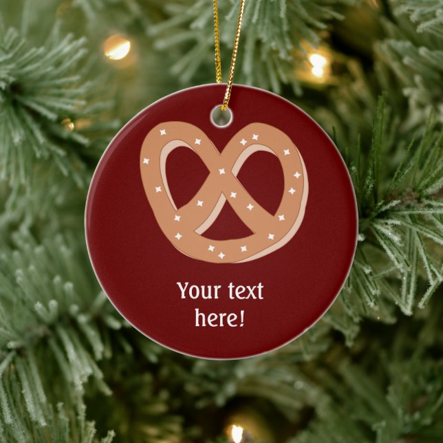 Customize this Pretzel Knot graphic Ceramic Ornament (Tree)