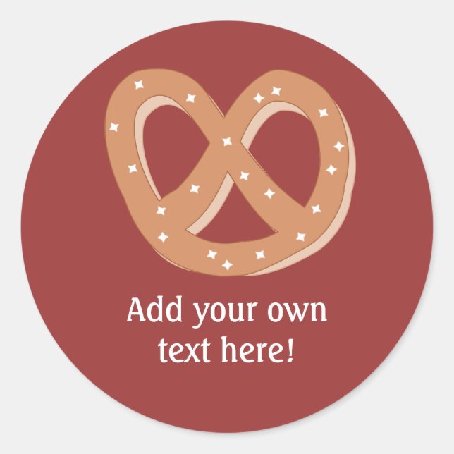 Customize this Pretzel Knot graphic Classic Round Sticker (Front)