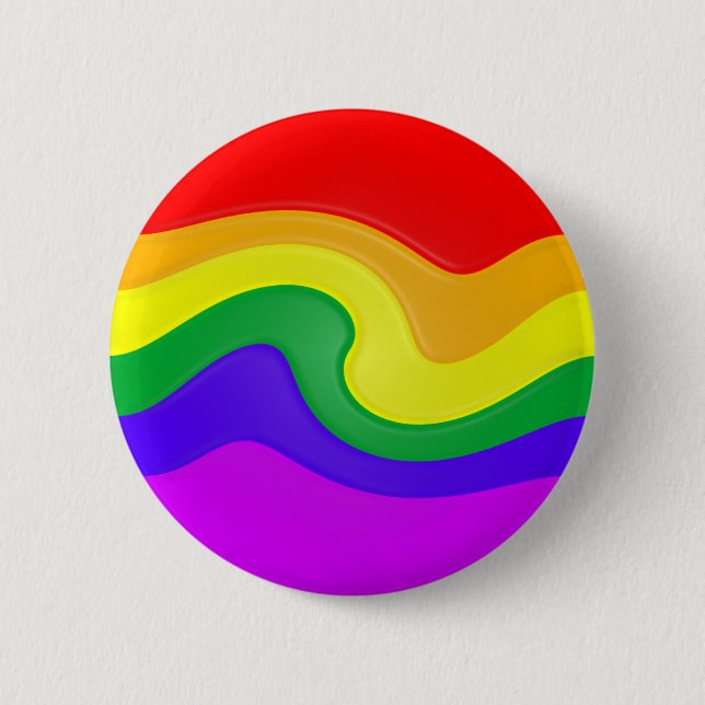 Customize This Rainbow Swirl Pinback Button (Front)