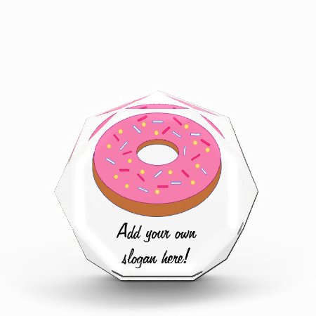Customize This Ring Doughnut Graphic Acrylic Award