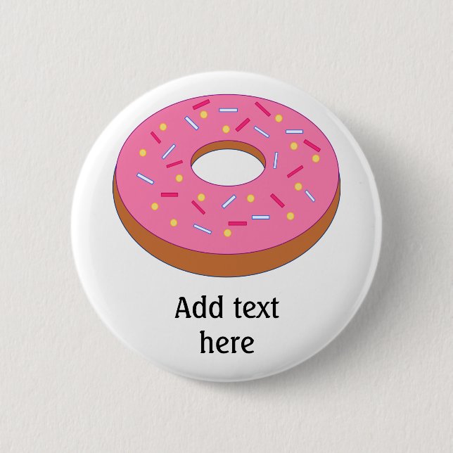 Customize this Ring Doughnut Graphic Pinback Button (Front)