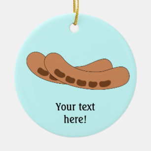 Customize this Sausages graphic Ceramic Ornament