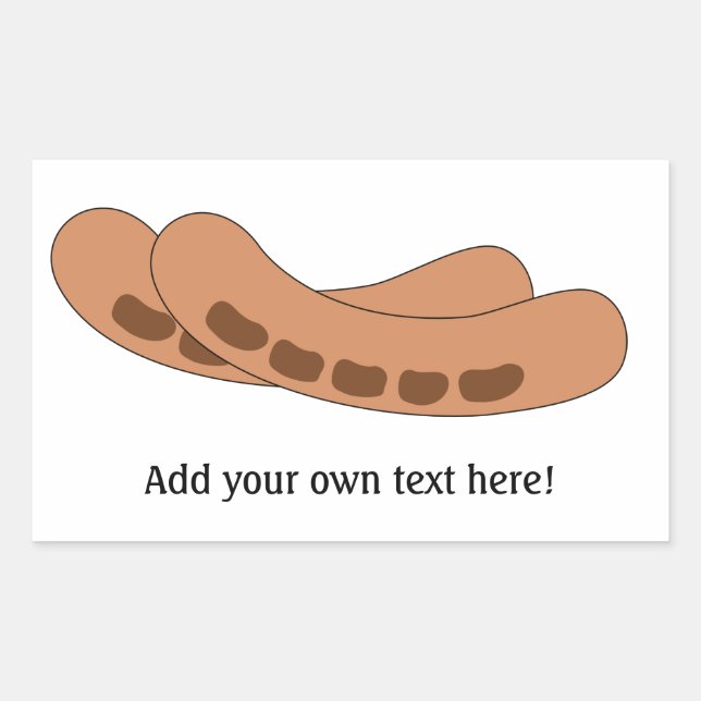 Customize this Sausages graphic Rectangular Sticker (Front)