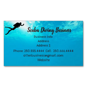 Customize this Scuba Diving Business Card Magnet