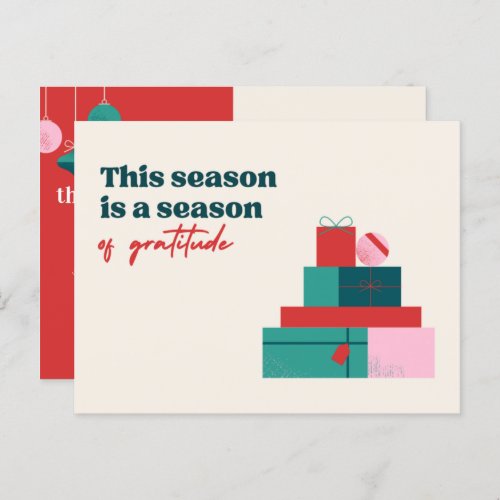 Customize This Season Is A Season of Gratitude Postcard