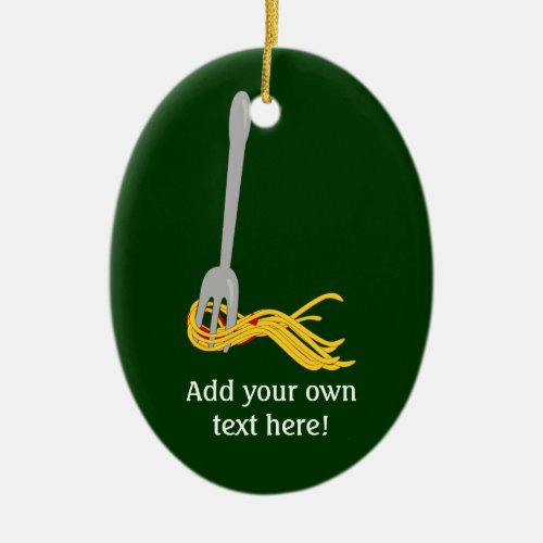 Customize this Spaghetti Pasta graphic Ceramic Ornament