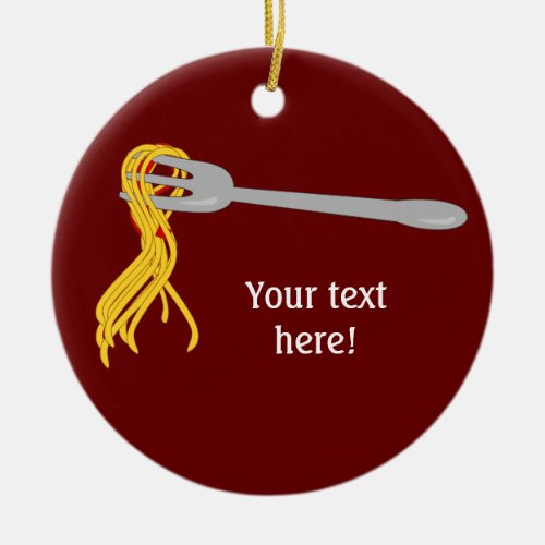 Customize this Spaghetti Pasta graphic Ceramic Ornament