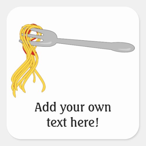 Customize this Spaghetti Pasta graphic Square Sticker