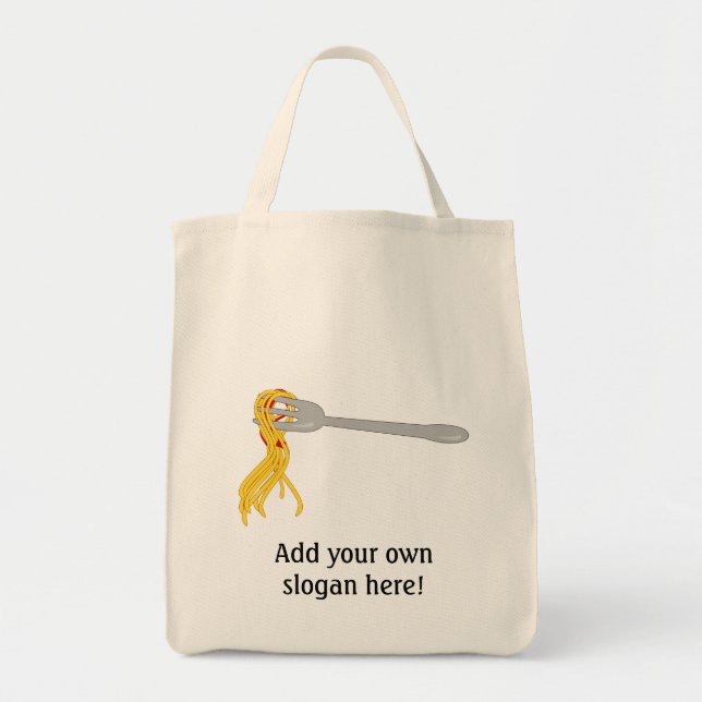 Customize this Spaghetti Pasta graphic Tote Bag (Front)