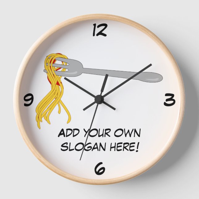 Customize this Spaghetti Pasta graphic Wall Clock (Front)
