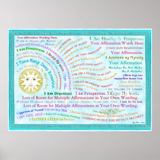 Customize this Sunrise Affirmation Poster (Front)
