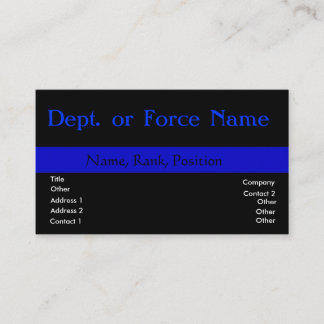 Customize this ThinBlueLine Business Card