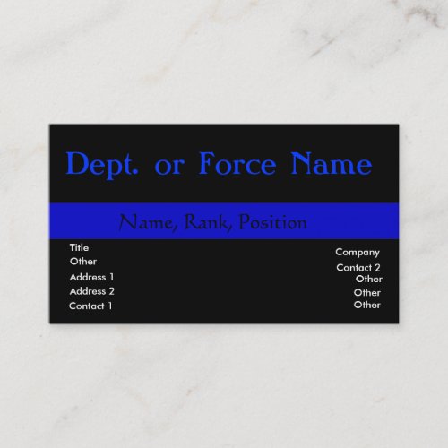 Customize this ThinBlueLine Business Card