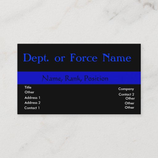 Customizable Customize this ThinBlueLine Business Card