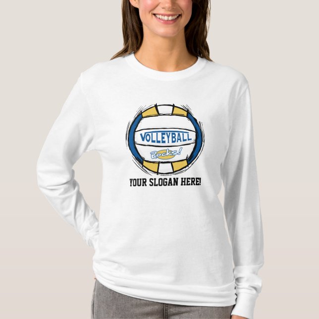 Customize This Volleyball Design T-Shirt (Front)