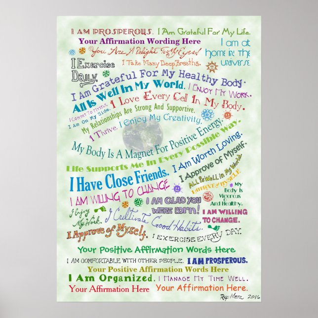 Customize this Whale's Eye Affirmation Poster (Front)