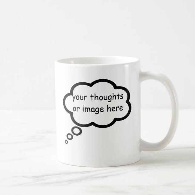 customize thought cartoon balloon coffee mug (Right)