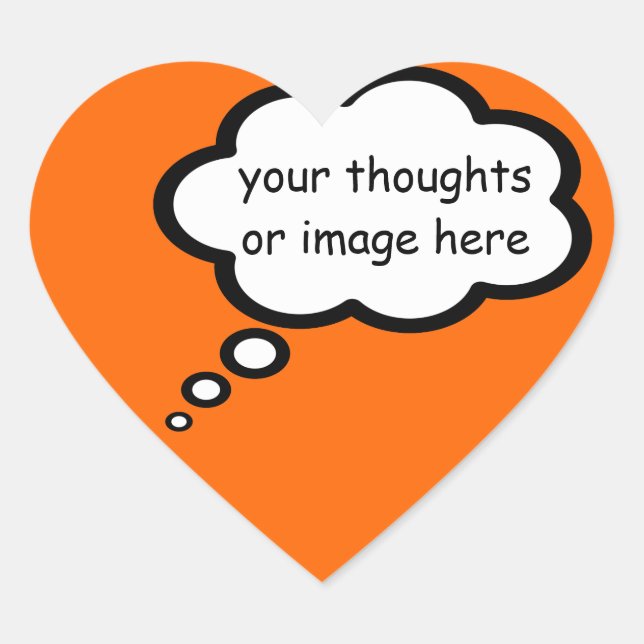customize thought cartoon balloon heart sticker (Front)