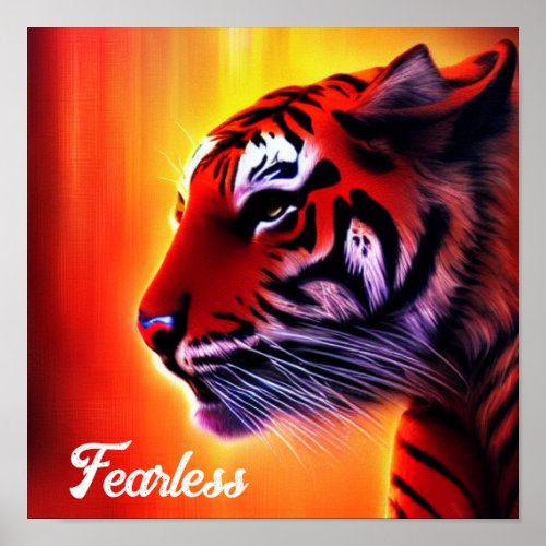 Customize tiger art poster