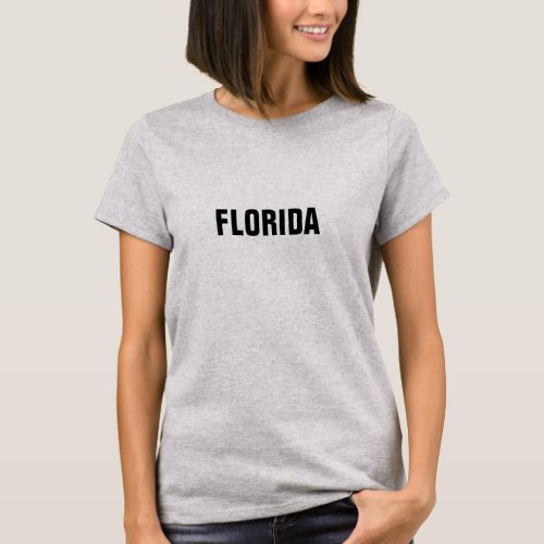 customize to any state city florida t_shirt design