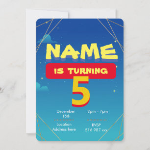 Customize toy invitation template