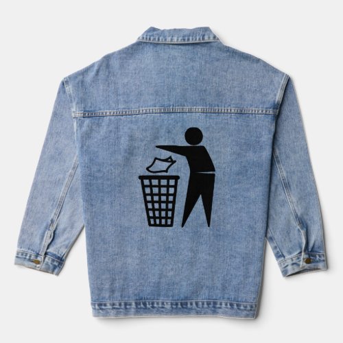 Customize Trashy Can Garbage Pail Take Trash Out T Denim Jacket
