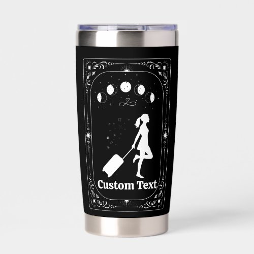 Customize Travel Lover Tarot Mystic Fun Whimsical  Insulated Tumbler