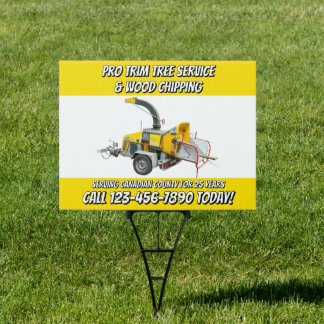 Customize Tree Service And Wood Chipping Business  Sign