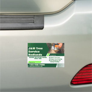 Customize Tree Service Arborist Stump Grinder Truc Car Magnet