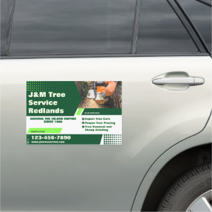 Customize Tree Service Arborist Stump Grinder Truc Car Magnet