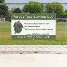 Customize Tree Service Man With Chainsaw Business