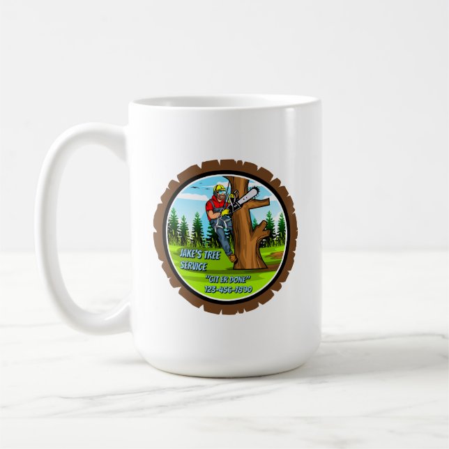 Customize Tree Service Removal Service Business Coffee Mug (Left)
