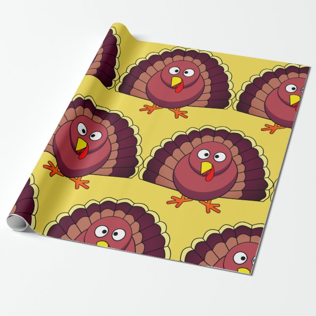 Customize Turkey Wrapping Paper (Unrolled)