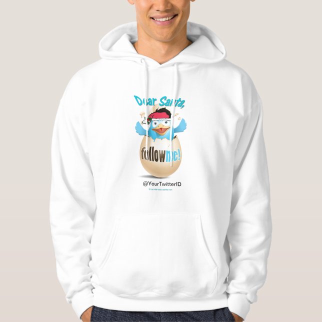 Customize Twitter Dear Santa Gifts Apparel Hoodie (Front)