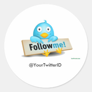 Customize Twitter ID Follow Me Bird Stickers