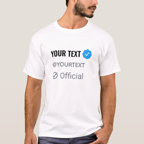 Customize Twitter Profile Personalized Username  T_Shirt