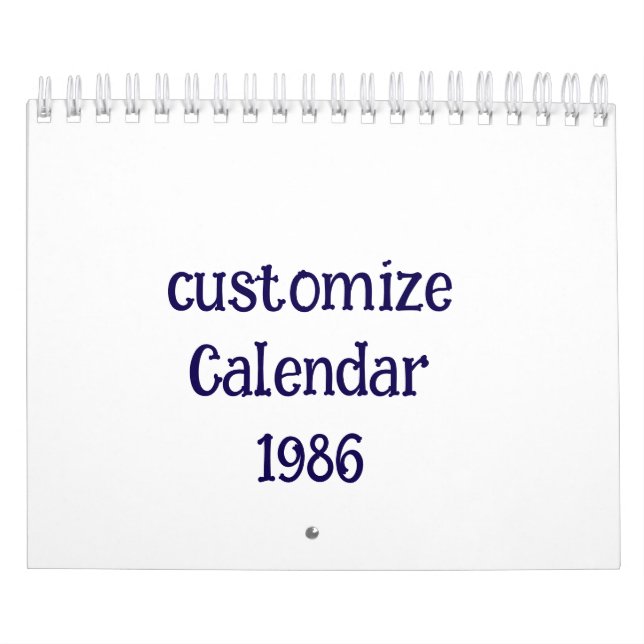 customize Two Page small Calendar (Cover)