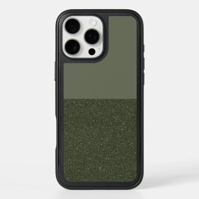 Customize Two-Tone Moss Green iPhone Case (Back)