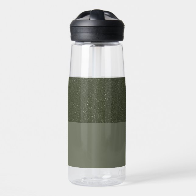Customize Two-Tone Moss Green Water Bottle (Front)