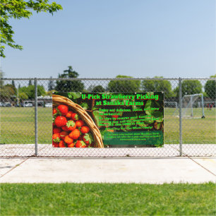 Customize U-Pick Strawberry Farm Berry Picking  Banner