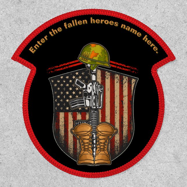 Customize US Army Veteran Honor The Fallen Patch (Front)