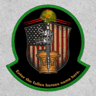 Customize US Army Veteran Honor The Fallen Patch
