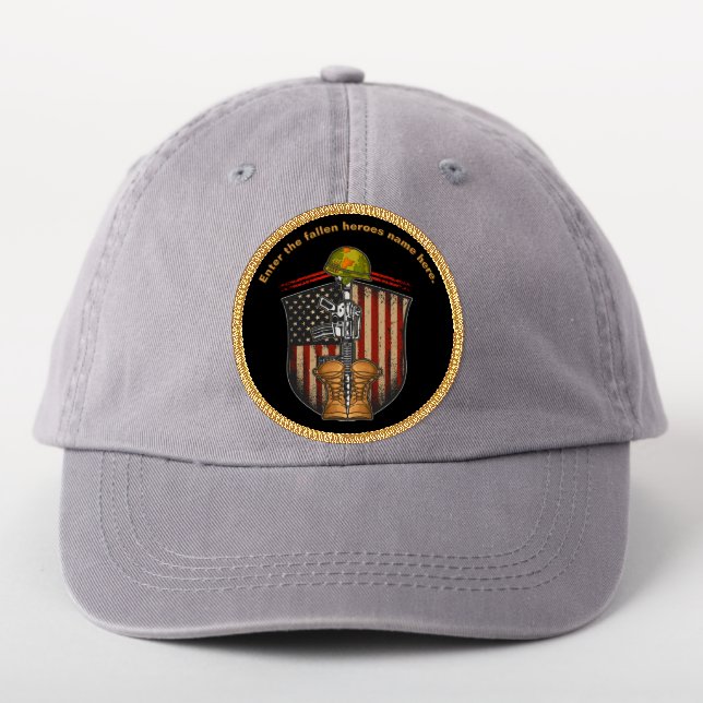 Customize US Army Veteran Honor The Fallen Patch (On Headwear)