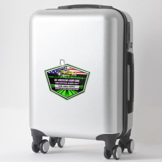 Customize USA Flag Patriotic Lawn Care Service Sticker